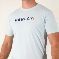 Men's Pickleball PARLAY Logo Tee - Light Blue